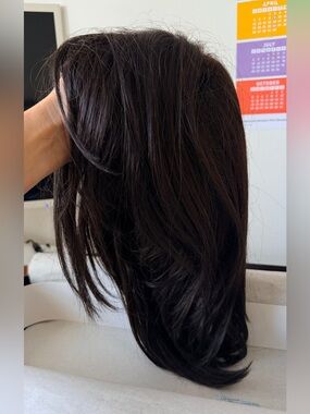 Premium dark brown Women's Wig - like new ✨